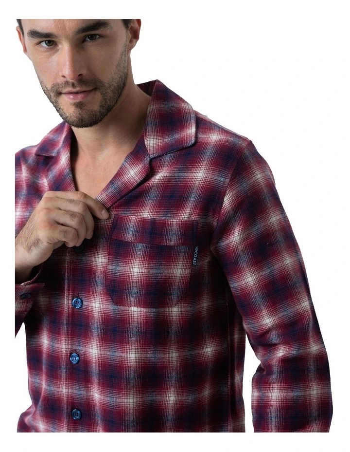 Flinders Flannel Button-Thru PJ in Sunset image 4