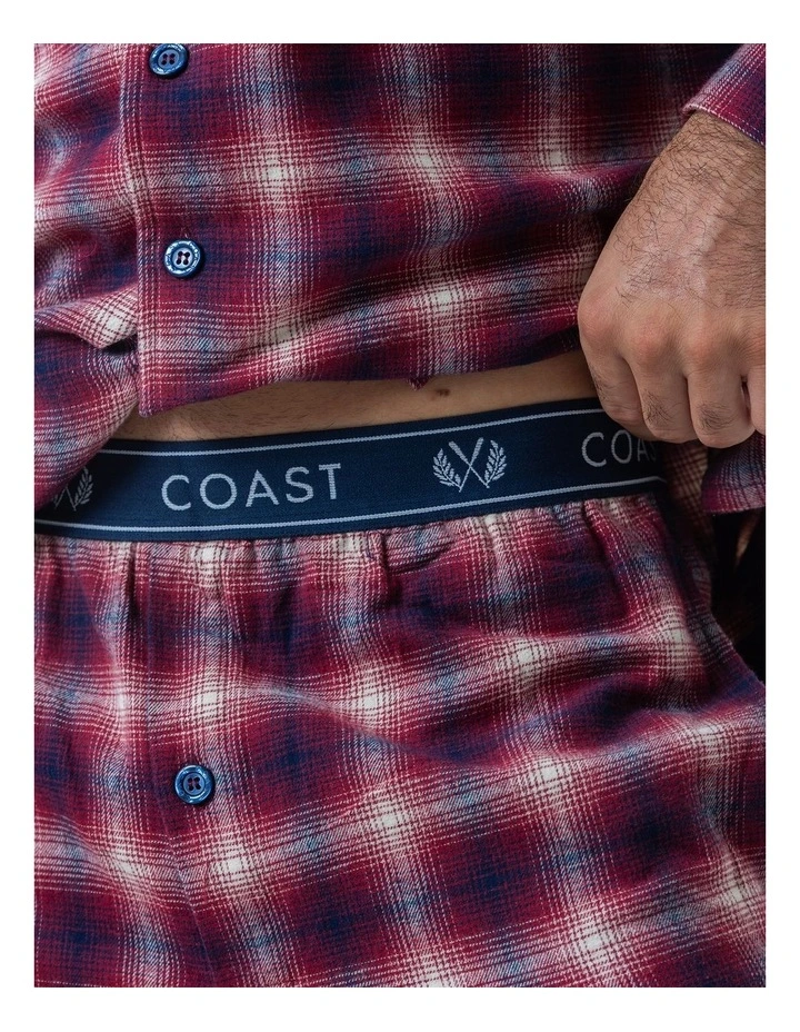 Flinders Flannel Button-Thru PJ in Sunset image 5