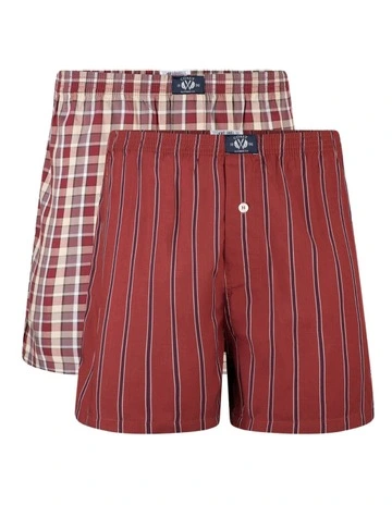 Bamboo Boxers 2 Pack in Red