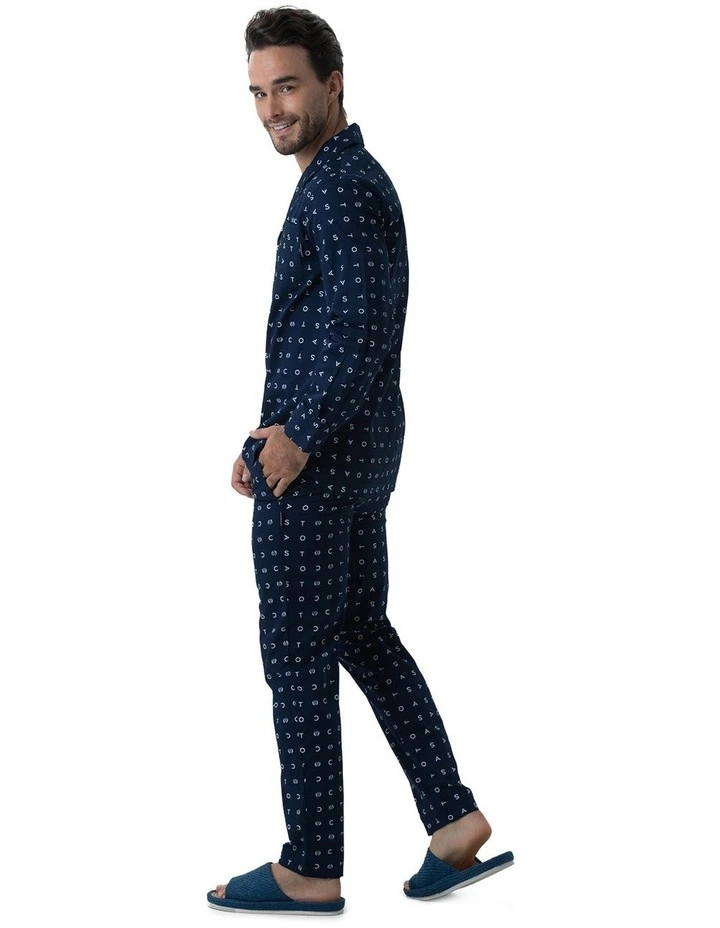 Signature Winter Pyjama Set in Navy image 3