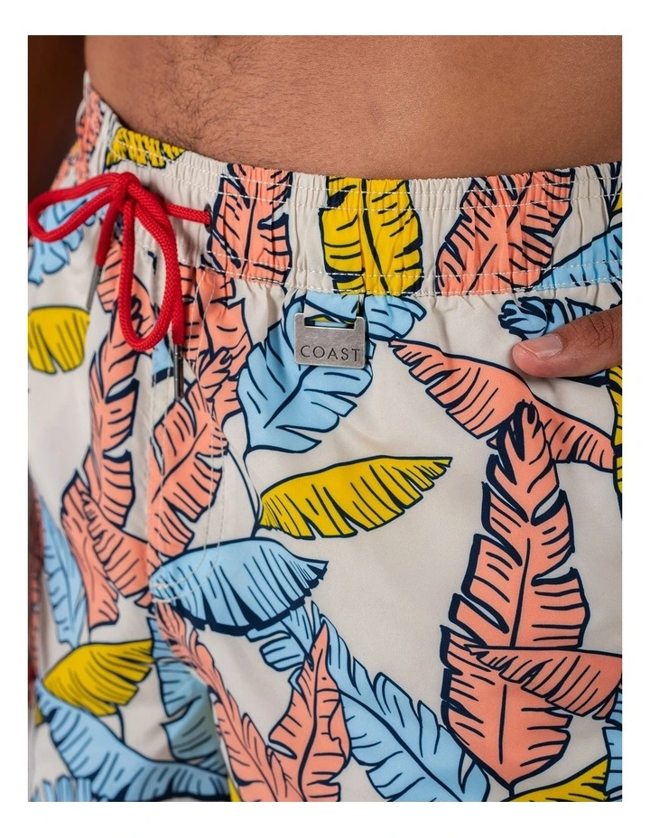 Tropical Leaf Swim Shorts in Blue image 4