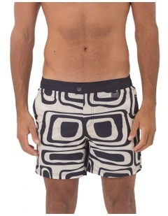 Swirl Swim Shorts in Black