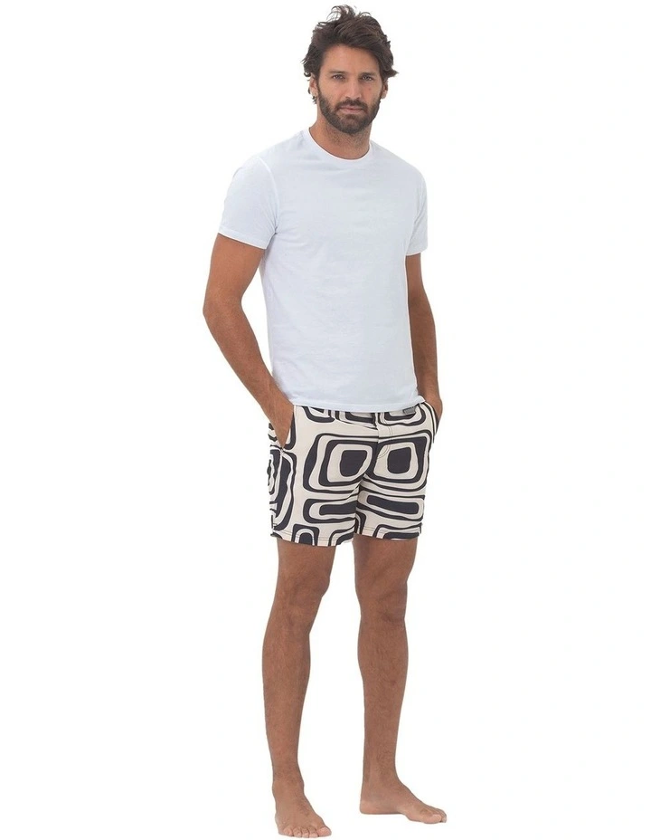 Swirl Swim Shorts in Black image 4