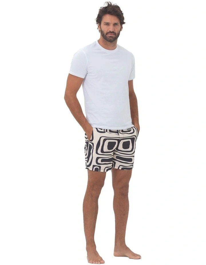 Swirl Swim Shorts in Black image 5