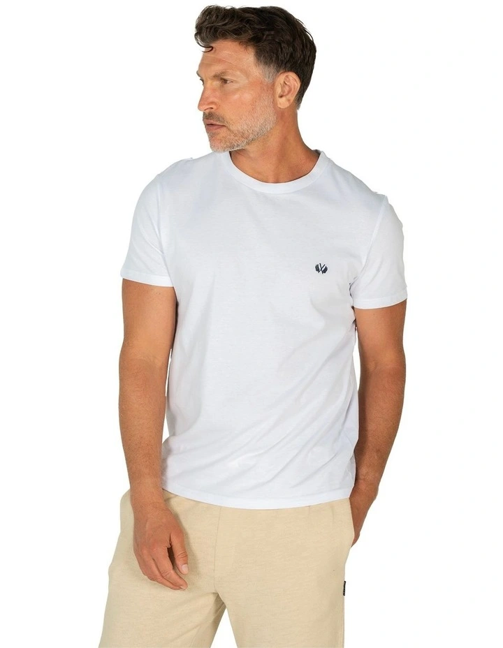 Crew Neck Tee in White image 1