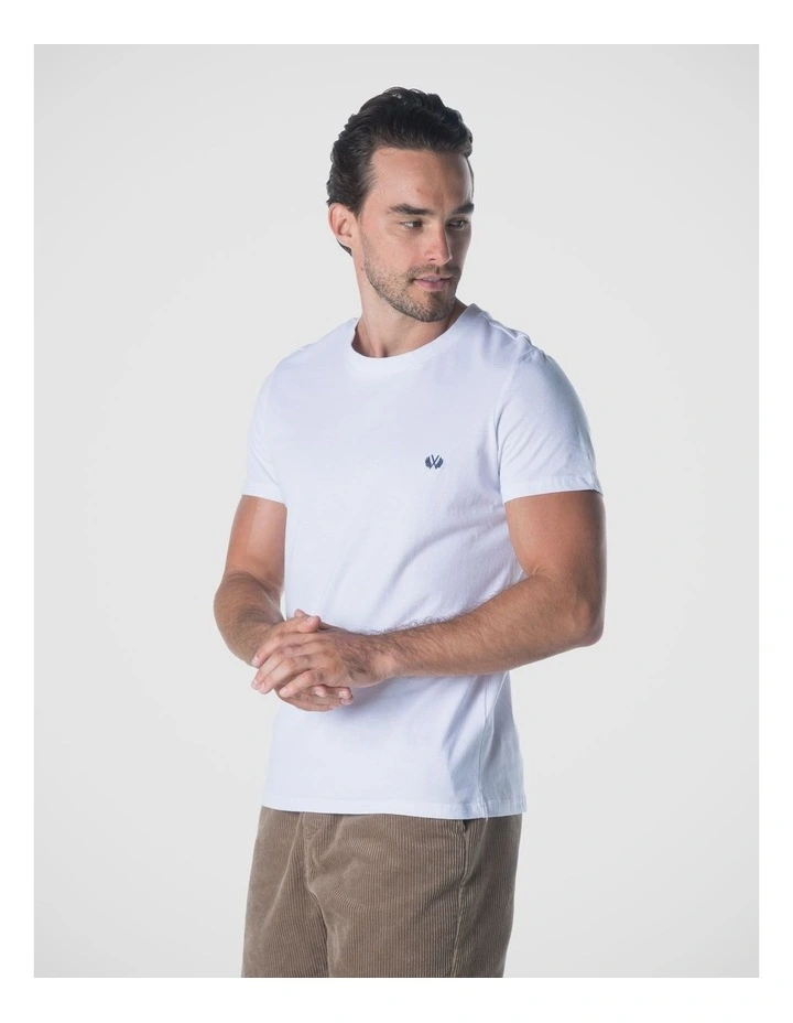 Crew Neck Tee in White image 1