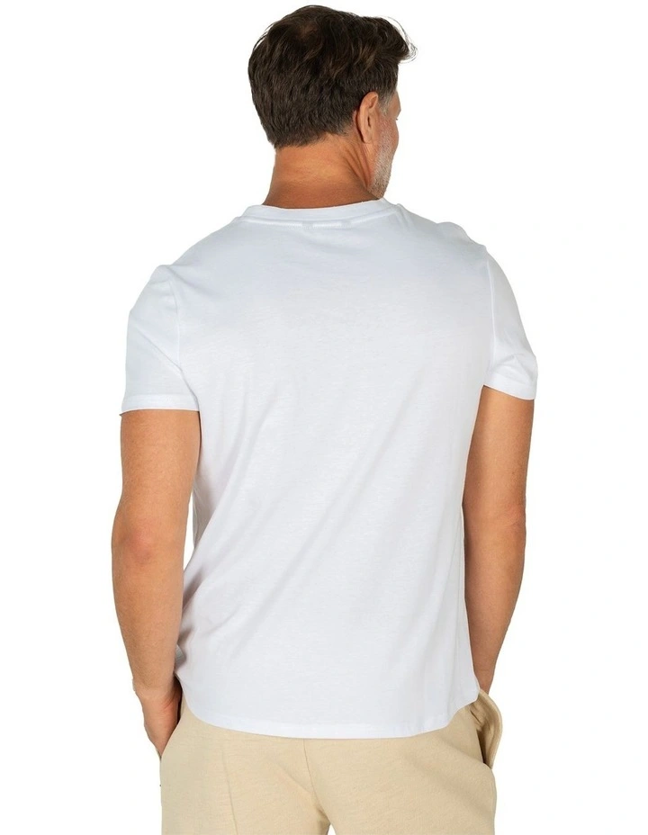 Crew Neck Tee in White image 2