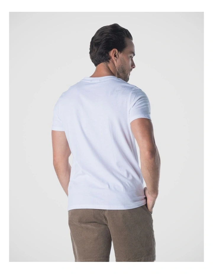 Crew Neck Tee in White image 2