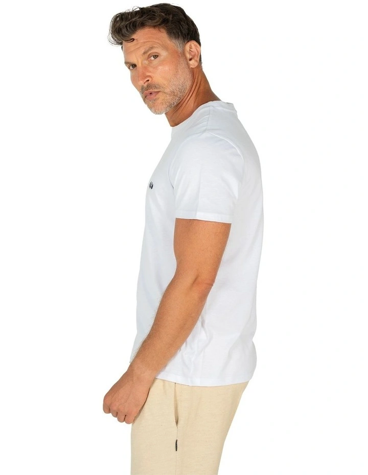 Crew Neck Tee in White image 3