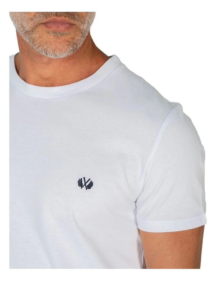 Crew Neck Tee in White image 4