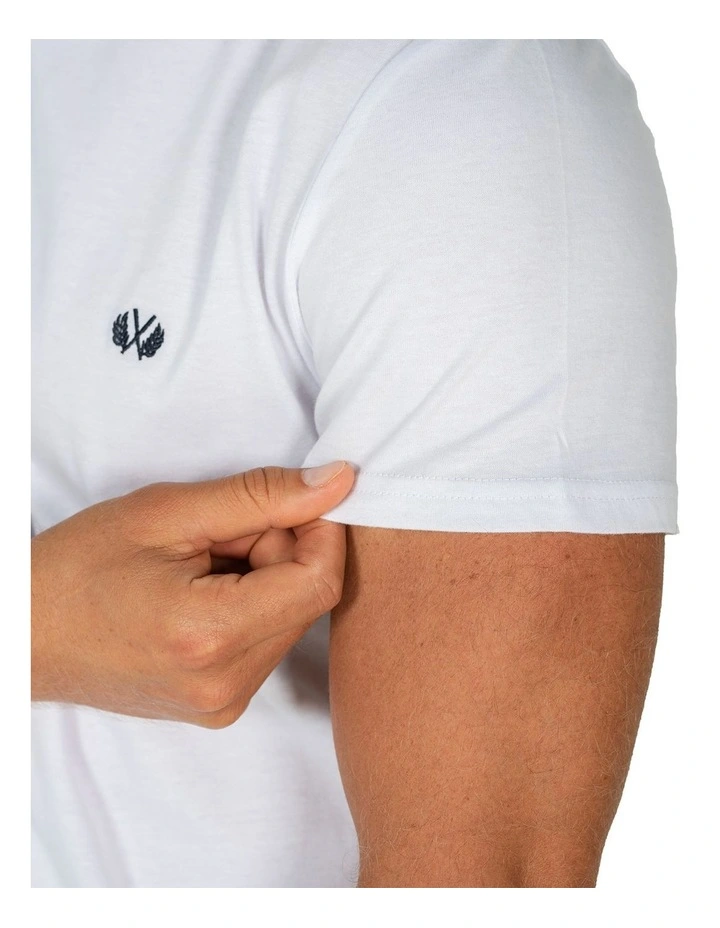 Crew Neck Tee in White image 5