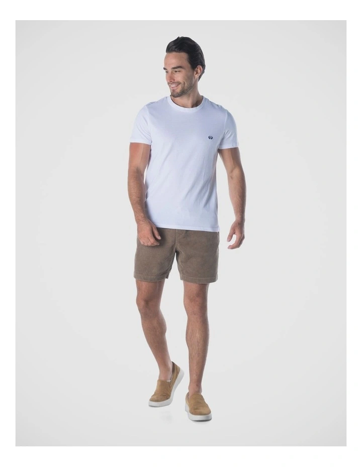 Crew Neck Tee in White image 5