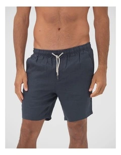Linen Shorts in Charcoal