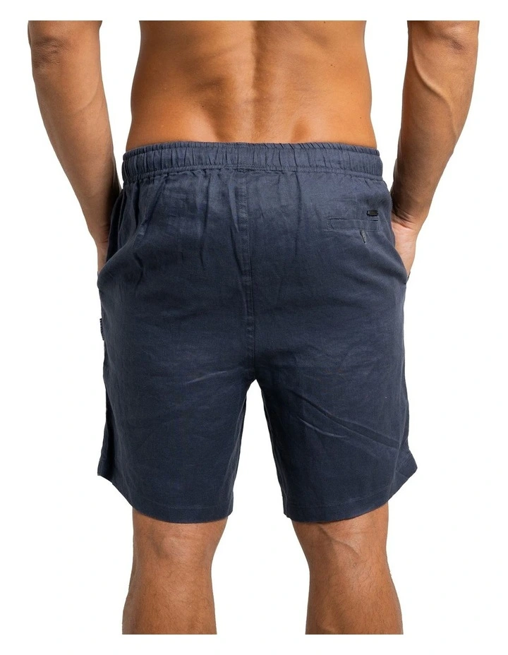 Linen Shorts in Charcoal image 2