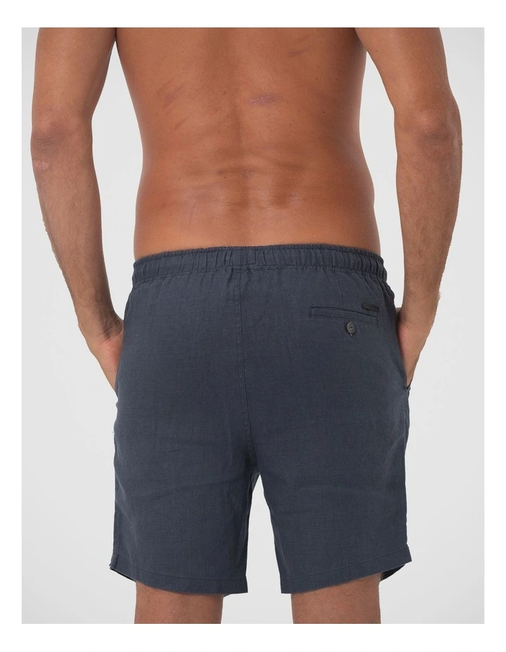 Linen Shorts in Charcoal image 2