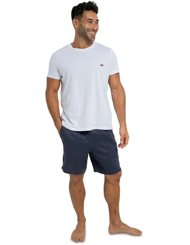 Linen Shorts in Charcoal image 4