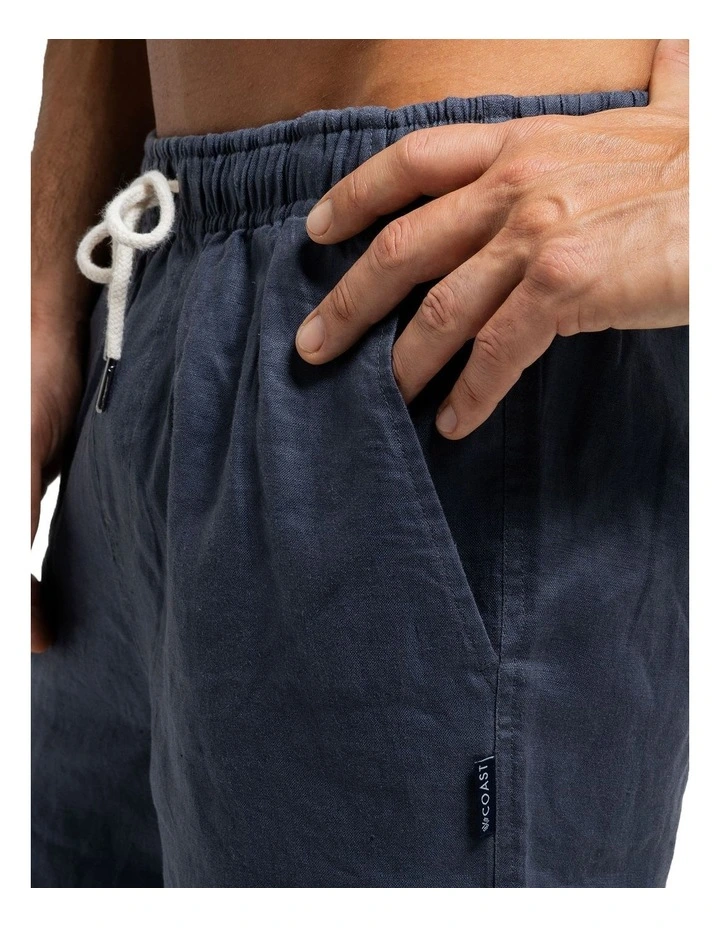 Linen Shorts in Charcoal image 5