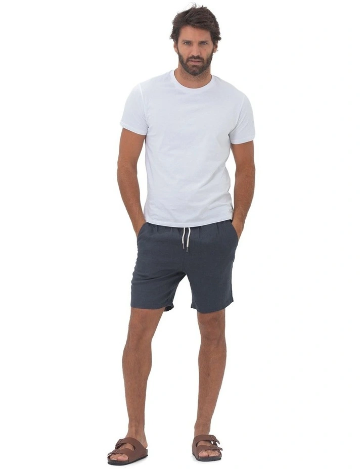 Linen Shorts in Charcoal image 6