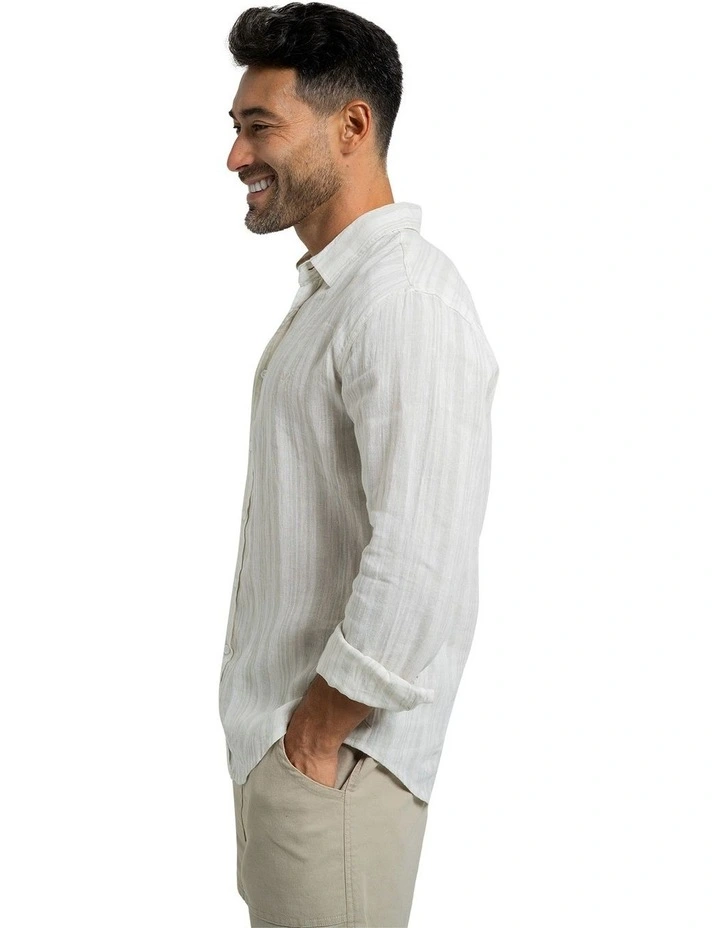 Miami Long Sleeves Linen Shirt in Aqua image 2