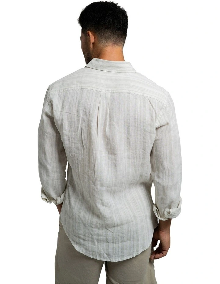 Miami Long Sleeves Linen Shirt in Aqua image 3