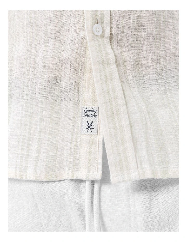 Miami Long Sleeves Linen Shirt in Aqua image 4