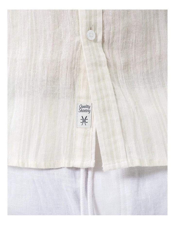 Miami Long Sleeves Linen Shirt in Aqua image 4