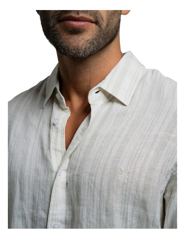 Miami Long Sleeves Linen Shirt in Aqua image 5