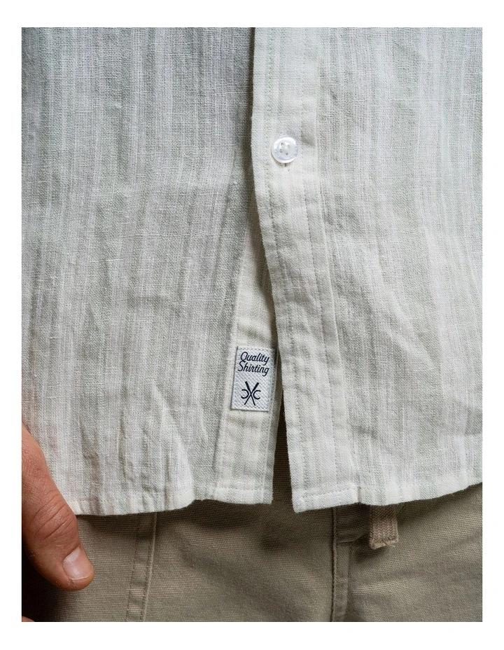 Miami Long Sleeves Linen Shirt in Aqua image 6
