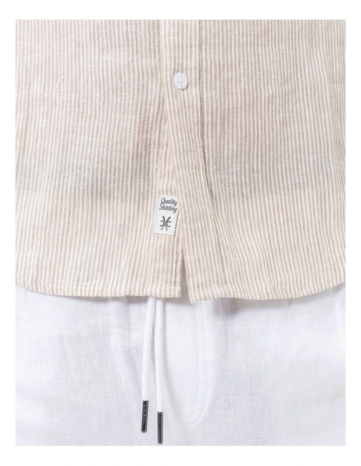 Phoenix Long Sleeves Linen Shirt in Sand image 4