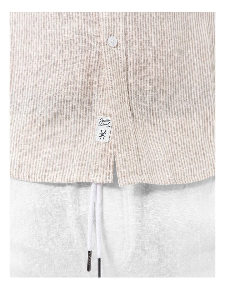 Phoenix Long Sleeves Linen Shirt in Sand image 4