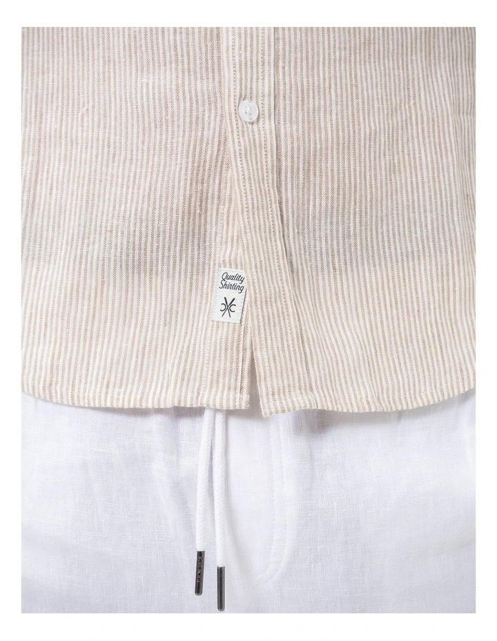 Phoenix Long Sleeves Linen Shirt in Sand image 4