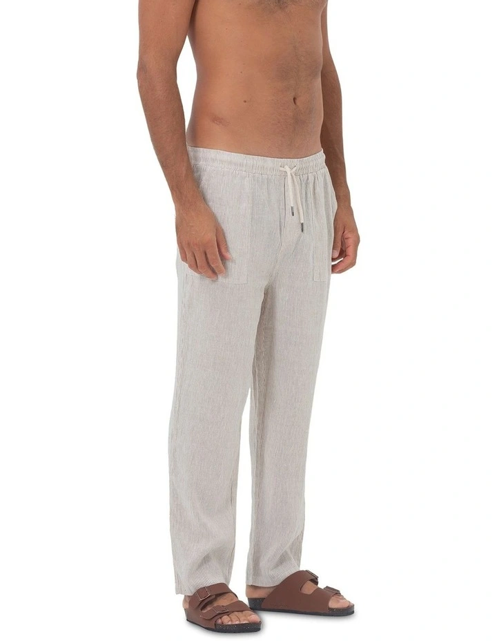 St. Tropez Linen Pant in Sand image 3