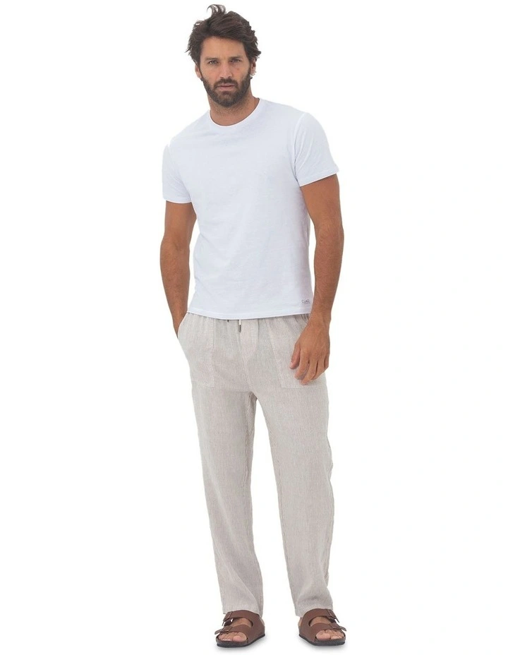 St. Tropez Linen Pant in Sand image 5