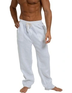 St. Tropez Linen Pant in White