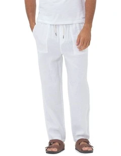 St. Tropez Linen Pant in White