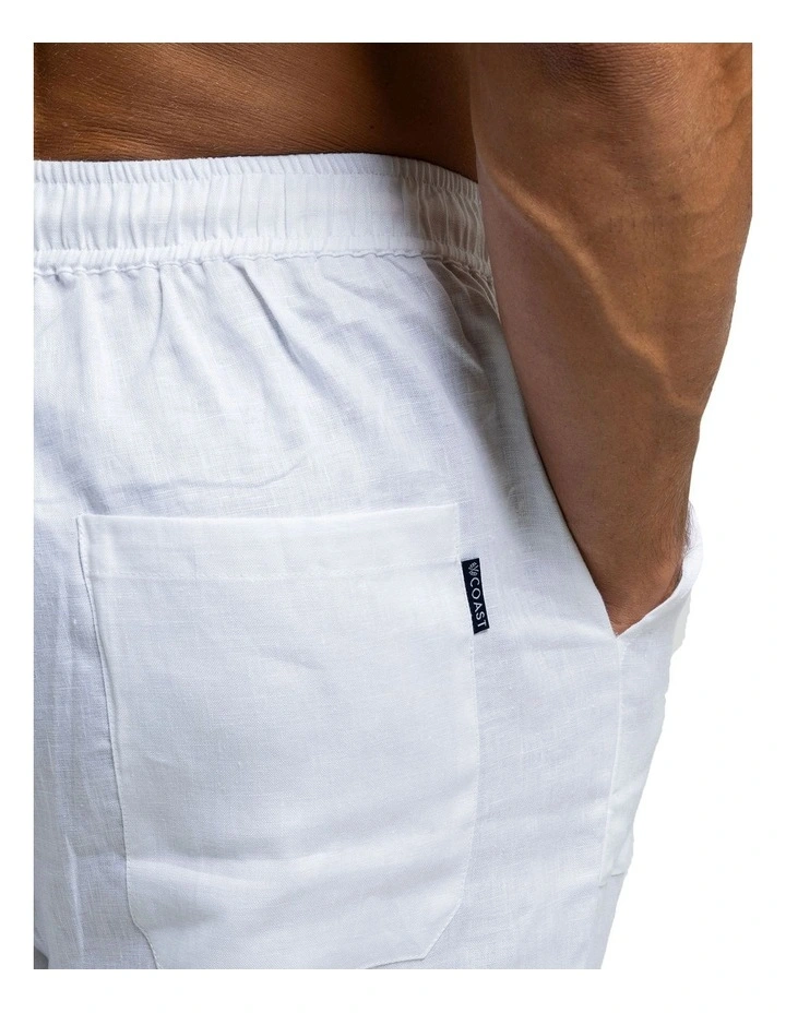 St. Tropez Linen Pant in White image 5