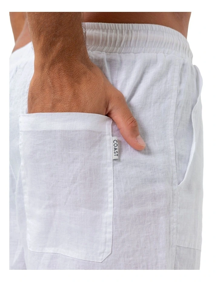St. Tropez Linen Pant in White image 5