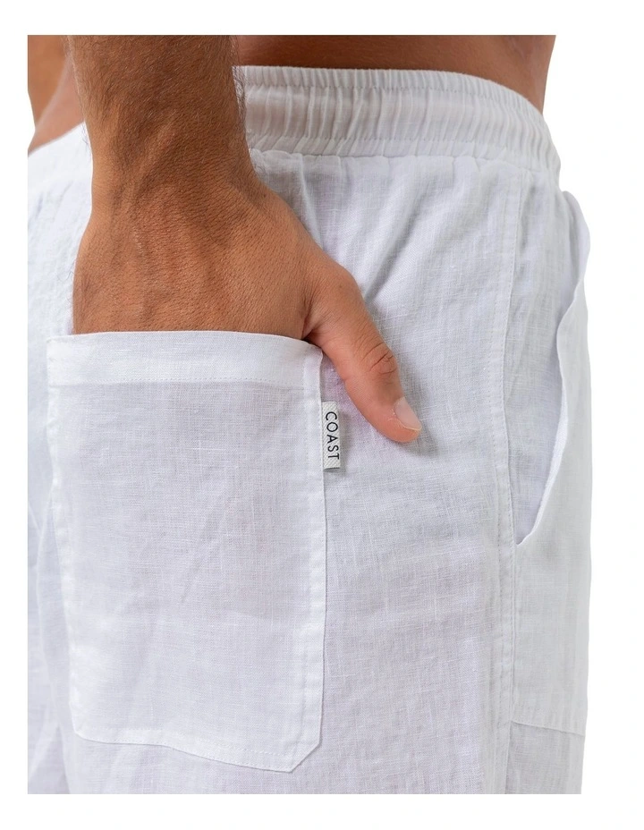 St. Tropez Linen Pant in White image 6