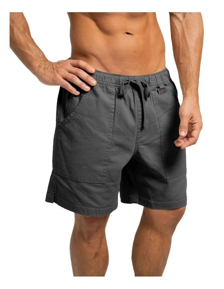 Biarritz Canvas Shorts in Charcoal image 3