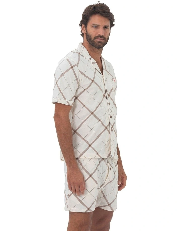 Brussels Button Thru Pyjama in Brown image 3