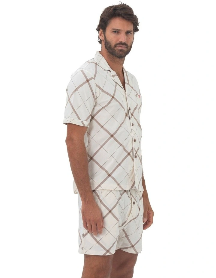 Brussels Button Thru Pyjama in Brown image 3