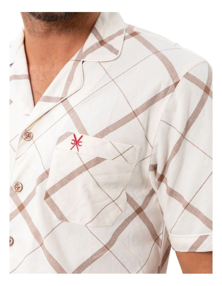 Brussels Button Thru Pyjama in Brown image 4