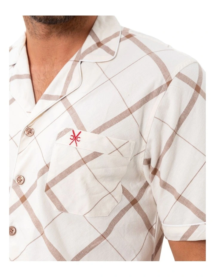 Brussels Button Thru Pyjama in Brown image 4