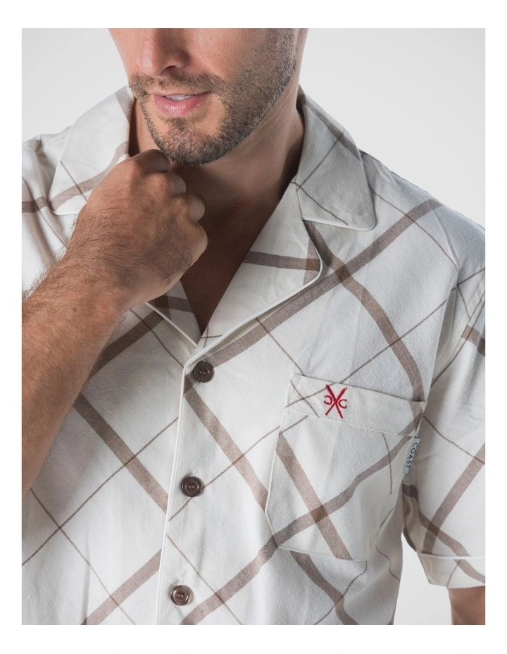 Brussels Button Thru Pyjama in Brown image 4