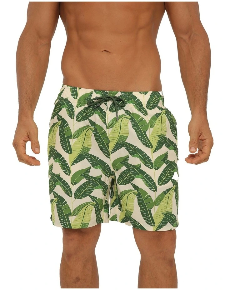 Ecuador Swim Shorts in Green Patent image 1