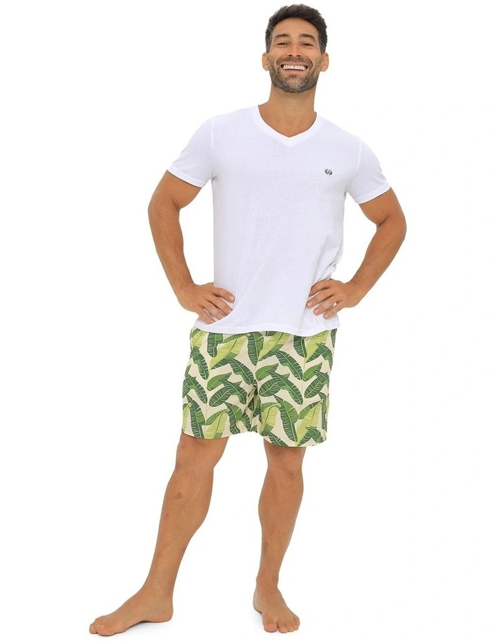 Ecuador Swim Shorts in Green Patent image 5