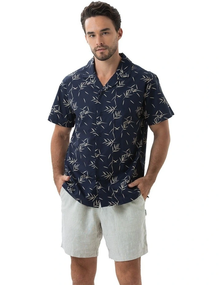 Tropical Leaves Shirt in Blue image 1