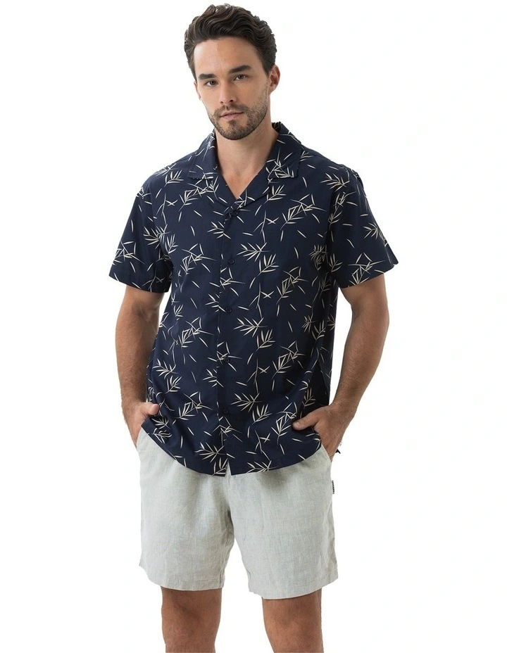 Tropical Leaves Shirt in Blue image 1