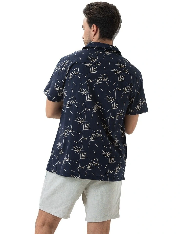 Tropical Leaves Shirt in Blue image 2