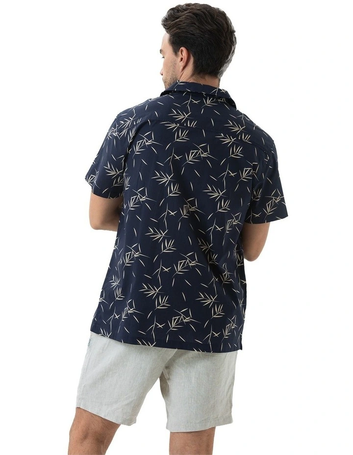 Tropical Leaves Shirt in Blue image 2